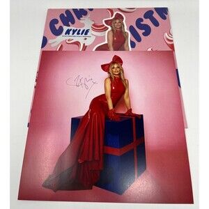 Kylie Minogue Christmas Fully Wrapped Marble Vinyl LP Signed Autograph